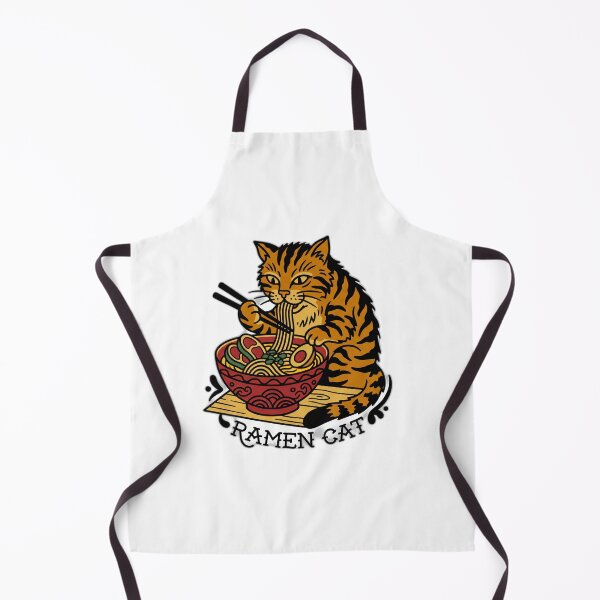 Item preview, American Traditional Tattoo Style Cat Ramen Flash Art designed and sold by ryanguas.