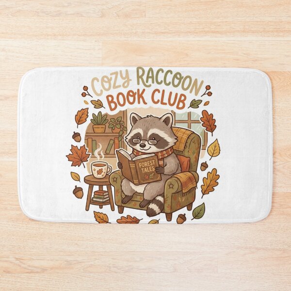 Item preview, Cozy Raccoon Book Club Sticker designed and sold by shop bst.
