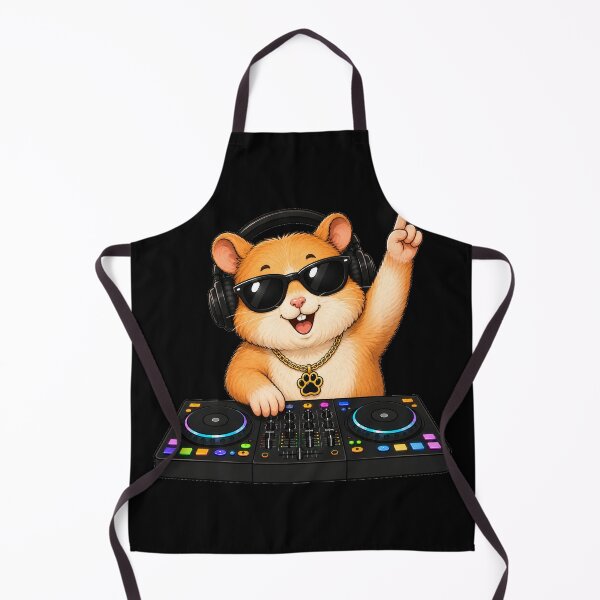 Item preview, DJ Hamster Cute Cartoon Hamster Playing Music Controller designed and sold by Seculinator.
