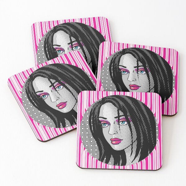 Item preview, Pop Art Portrait with Optical Geometric Patterns designed and sold by cremedecolor.
