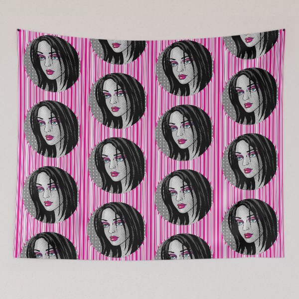Item preview, Pop Art Portrait with Optical Geometric Patterns designed and sold by cremedecolor.