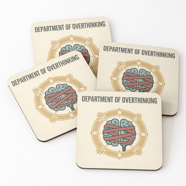 Item preview, Department of Overthinking Retro Poster designed and sold by PictorialWhimsy.