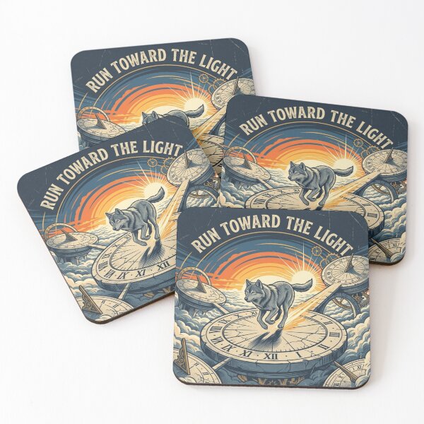 Item preview, Run Toward the Light – Time and Spirit Wolf Art designed and sold by Dogandesighn.