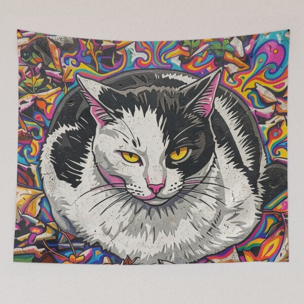 Item preview, Mickie Cat Loaf Urban Mural 4 designed and sold by Reclining Buddha Cat.