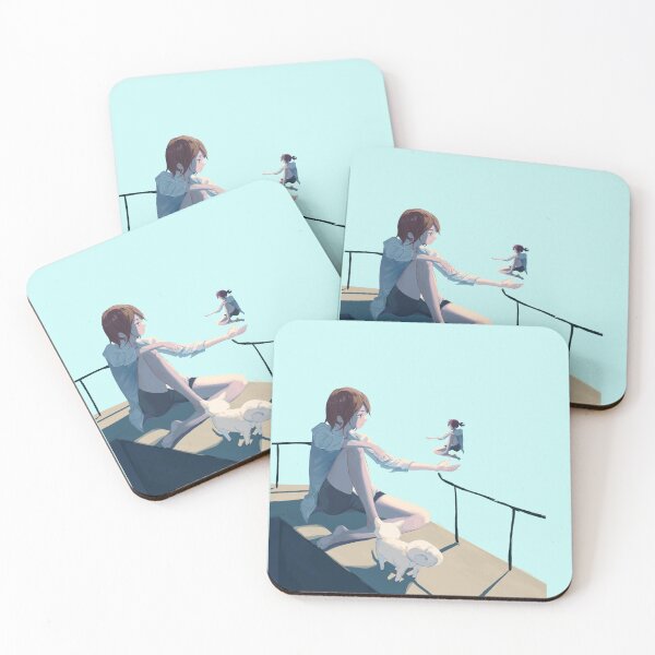 Item preview, Dreamy Anime Girl with Cat Magical Fantasy Illustration designed and sold by SolutionsArt.