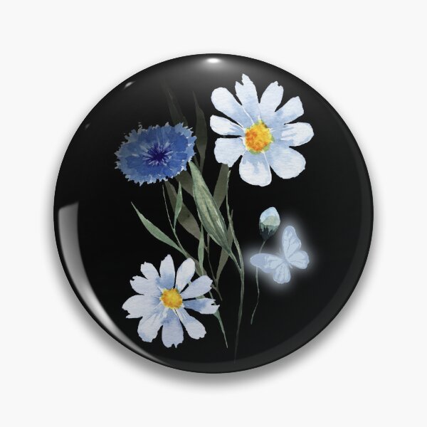 Item preview, Blue Flowers And A Butterfly. designed and sold by Dinasshop.