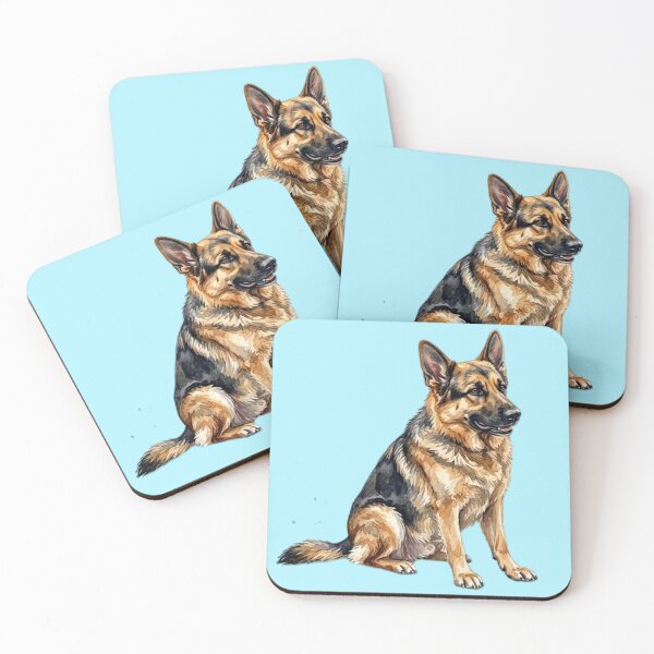 Item preview, Watercolor German Shepherd sitting designed and sold by TheMagicIcon.