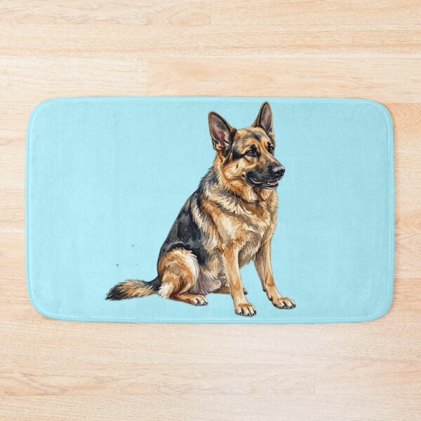 Item preview, Watercolor German Shepherd sitting designed and sold by TheMagicIcon.