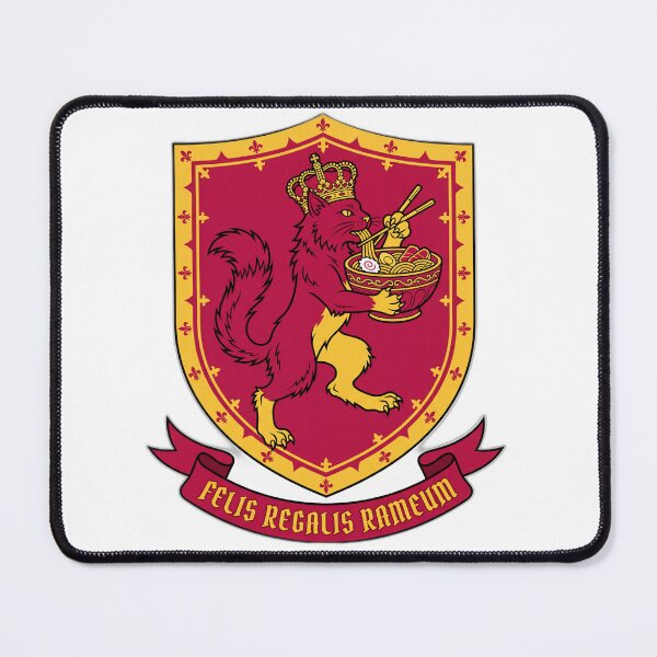 Item preview, Medieval Heraldic Crest Royal Cat Ramen Coat of Arms designed and sold by ryanguas.