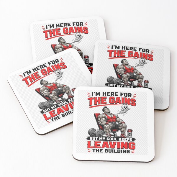 Item preview, "I'm Here For The Gains But My Soul Keeps Leaving The Building" designed and sold by SideQuest1.