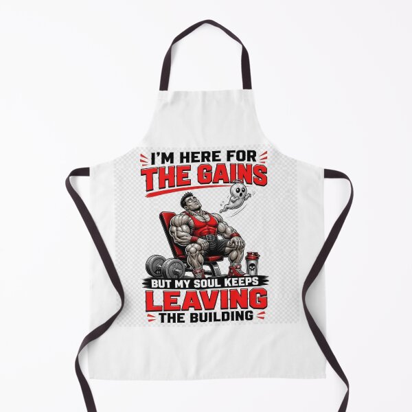 Item preview, "I'm Here For The Gains But My Soul Keeps Leaving The Building" designed and sold by SideQuest1.