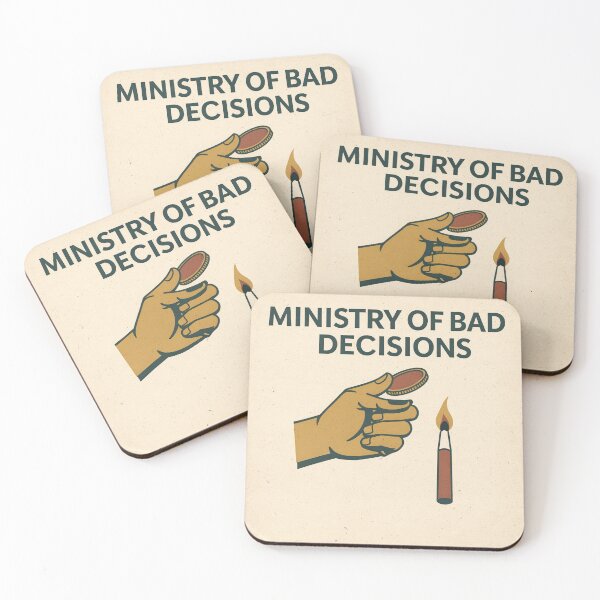 Item preview, Ministry of Bad Decisions Retro Poster designed and sold by PictorialWhimsy.