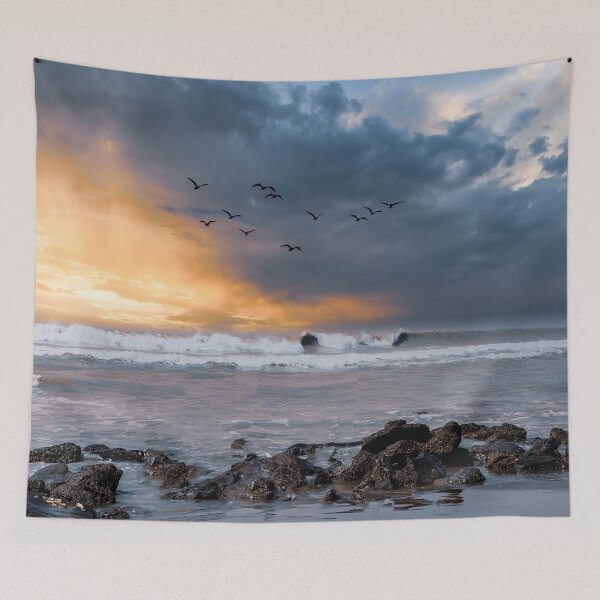 Item preview, Stormy Ocean Sunset Seascape designed and sold by athanasioungr.