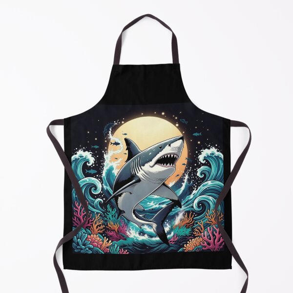 Item preview, Moonlit Shark Attack – Ocean Power Art designed and sold by Dogandesighn.