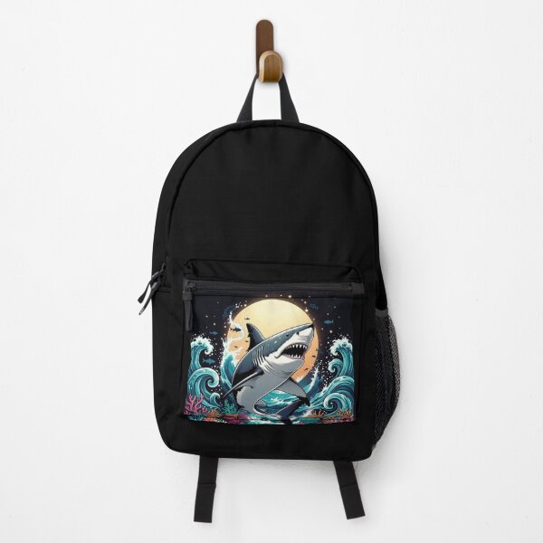 Item preview, Moonlit Shark Attack – Ocean Power Art designed and sold by Dogandesighn.