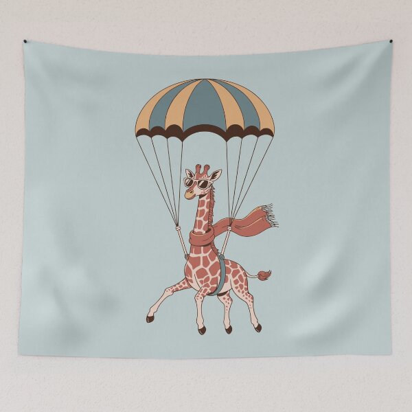 Item preview, Giraffe with Parachute designed and sold by JoyfulFeeling.