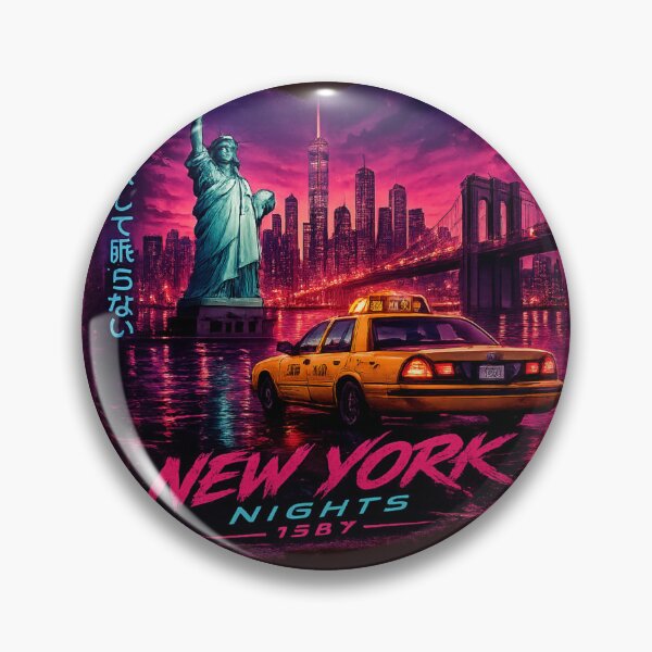 Item preview, New York Nights Retro Synthwave Poster designed and sold by Houldi.