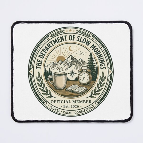 Item preview, The Department of Slow Mornings Vintage Coffee Lifestyle Minimalist Design designed and sold by CreativeNest Prints.