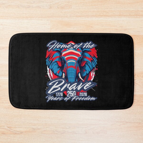 Item preview, Home of the Brave Elephant — 1776 to 2026 America 250 Years of Freedom Patriotic Design designed and sold by GFamilyC.