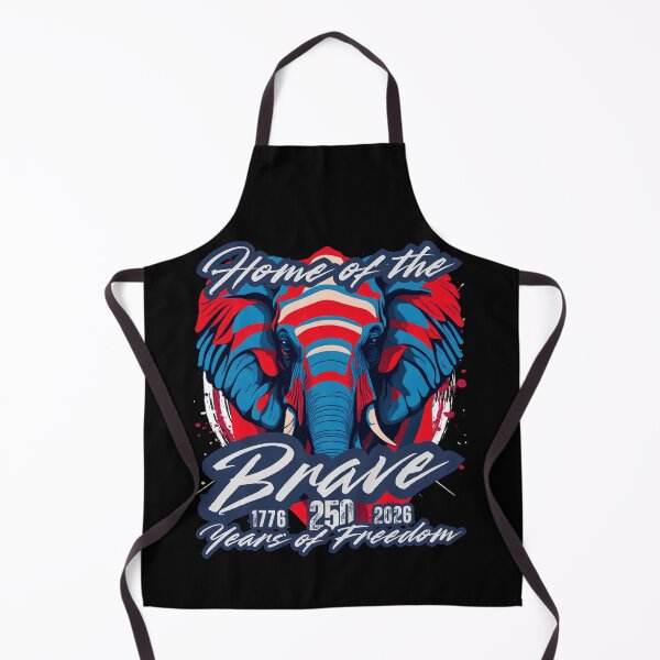 Item preview, Home of the Brave Elephant — 1776 to 2026 America 250 Years of Freedom Patriotic Design designed and sold by GFamilyC.