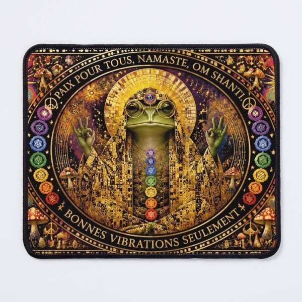 Item preview, Toad Guru Icon - Peace For All, Namaste, Chakras and Good Vibrations à la Klimt designed and sold by Natalia-Vlad.