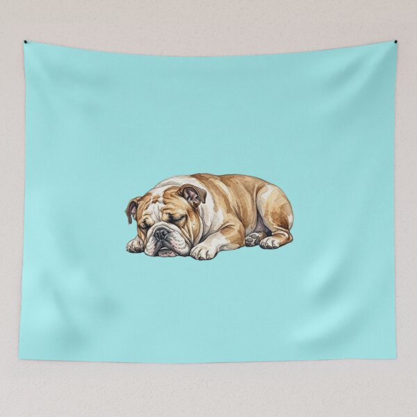 Artikelvorschau, Schlafende Aquarell-Bulldogge entworfen und verkauft von TheMagicIcon.