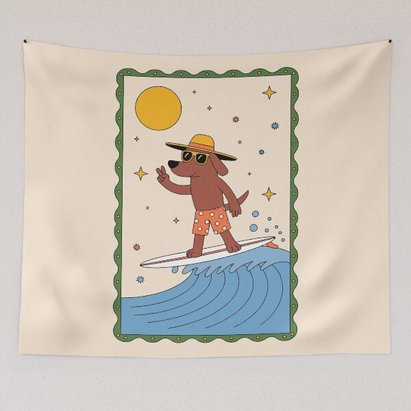 Item preview, Surfer Summer Dog designed and sold by JoyfulFeeling.
