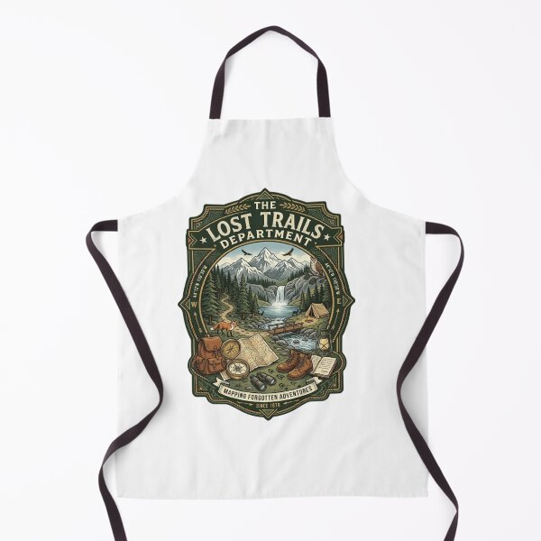 Item preview, The Lost Trails Department Vintage Hiking Adventure Heritage Badge Design designed and sold by CreativeNest Prints.