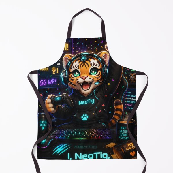 Item preview, Funny Gamer Tiger Gaming Victory Gift Mouse Pad Poster Gamer Humor NeoTigLuna designed and sold by NeoTigLuna.