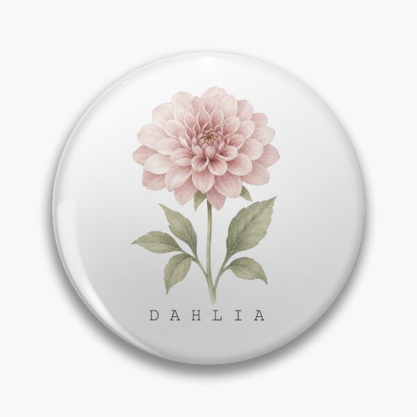 Item preview, Blush Dahlia Watercolor Botanical Flower Illustration Art Print designed and sold by FernLiz.