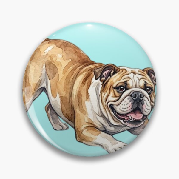 Item preview, Watercolor Bulldog Playing designed and sold by TheMagicIcon.