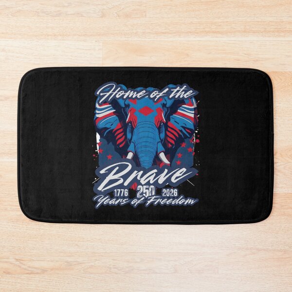 Item preview, Home of the Brave Elephant — 1776 to 2026 America 250 Years of Freedom Patriotic Geometric Design designed and sold by GFamilyC.