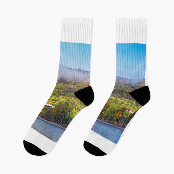 Item preview, Autumn panorama of Wachau valley (Unesco world heritage site) vineyard in morning, Lower Austria, Austria designed and sold by goceris.