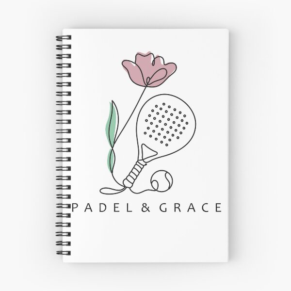 Item preview, Padel & Grace - Minimalist Line Art Floral Racket - Womens Sports Gift designed and sold by BelievingCreate.