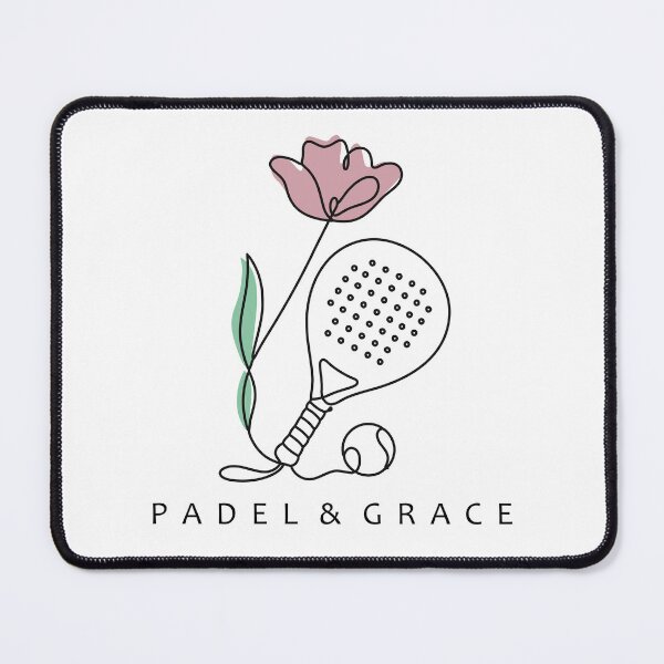 Item preview, Padel & Grace - Minimalist Line Art Floral Racket - Womens Sports Gift designed and sold by BelievingCreate.