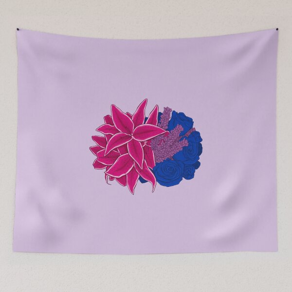 Item preview, Bi Pride Flower Bouquet designed and sold by rorynorth.