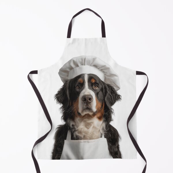 Item preview, Funny Bernese Mountain Dog Chef Realistic Animal Cooking Humor Art designed and sold by LazyOwlStore.