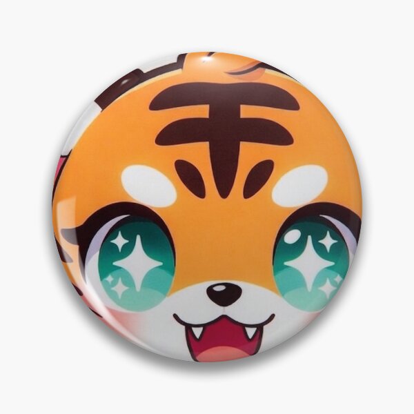 Item preview, Cute Tiger Sticker Kawaii Tiger Face Kids Gift Chibi Tiger Art NeoTigLuna designed and sold by NeoTigLuna.