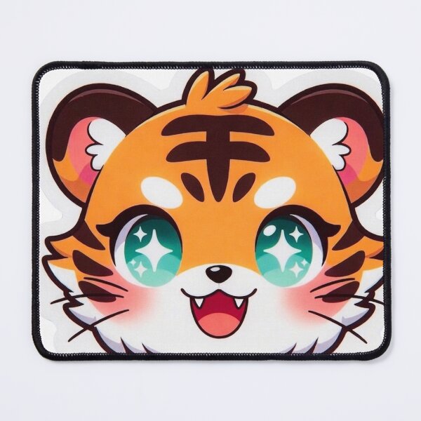 Item preview, Cute Tiger Sticker Kawaii Tiger Face Kids Gift Chibi Tiger Art NeoTigLuna designed and sold by NeoTigLuna.