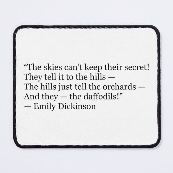 Item preview, The Skies Can't Keep Their Secret Emily Dickinson Poetry Quote Typography designed and sold by The Prose Atelier.