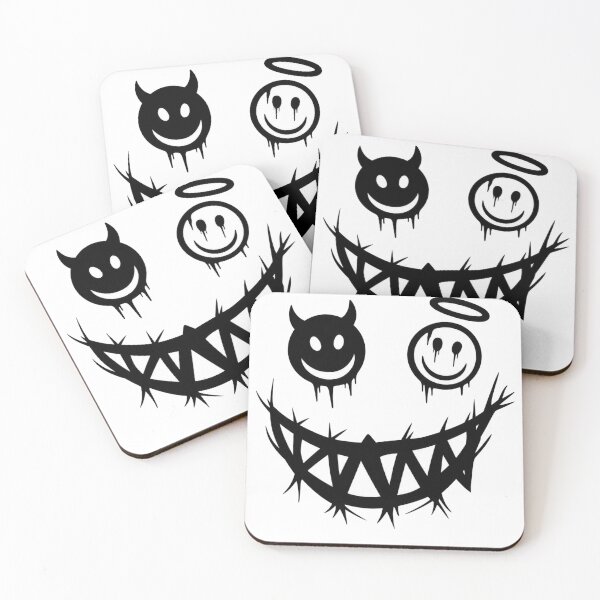 Item preview, ?? Dark Aesthetic Devil & Angel Smile Face – Creepy Grunge Graphic Design designed and sold by MAStrends.