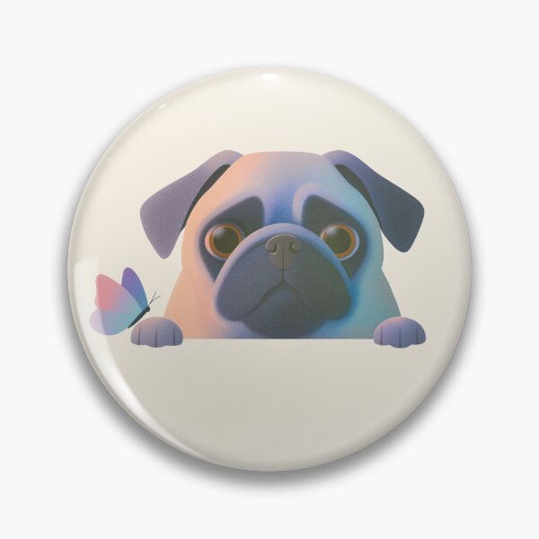 Item preview, Pug with butterfly designed and sold by Fran Fryberg.