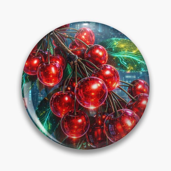 Item preview, Cybernetic Cherries: Neon Orchard designed and sold by synthesisnft.