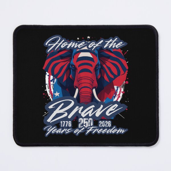 Item preview, Home of the Brave Elephant — 1776 to 2026 America 250 Years of Freedom Patriotic Paint Splash Design designed and sold by GFamilyC.