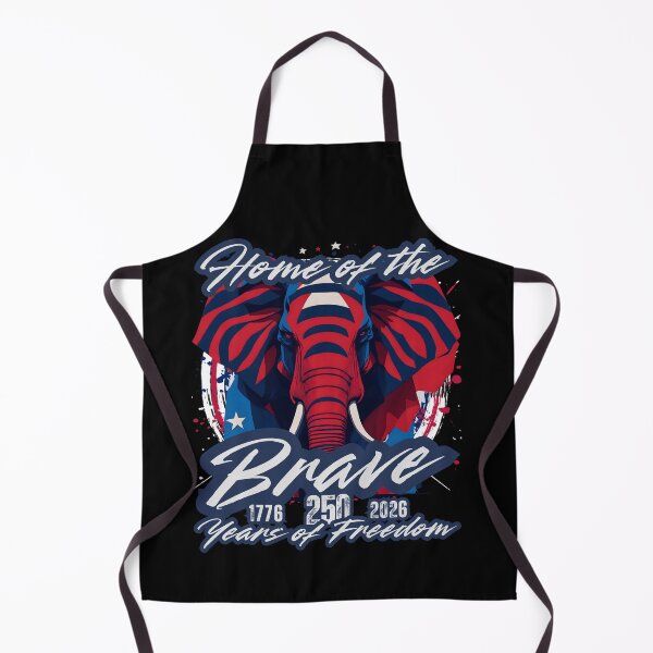 Item preview, Home of the Brave Elephant — 1776 to 2026 America 250 Years of Freedom Patriotic Paint Splash Design designed and sold by GFamilyC.