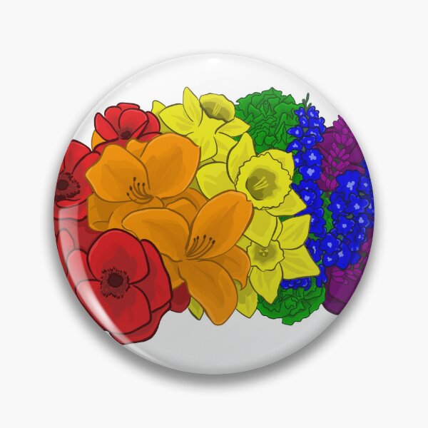 Item preview, Rainbow Pride Flower Bouquet designed and sold by rorynorth.