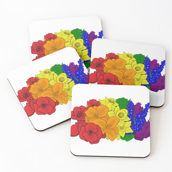 Item preview, Rainbow Pride Flower Bouquet designed and sold by rorynorth.