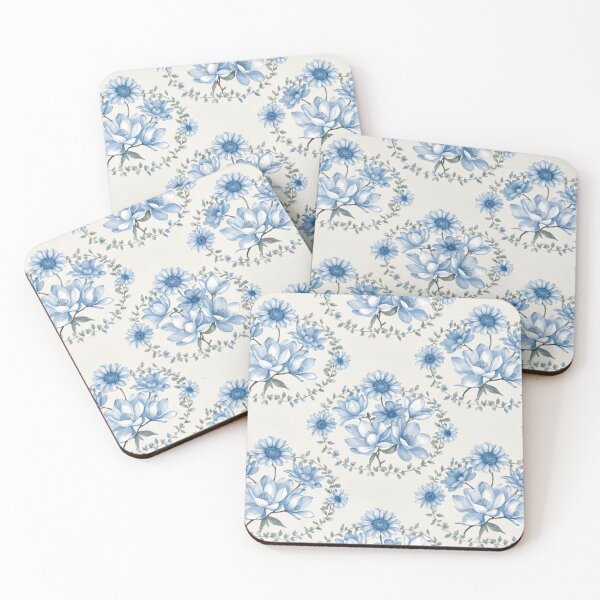 Item preview, Serene Blue Forget Me Not Floral Pattern designed and sold by IntelliMindDesigns.