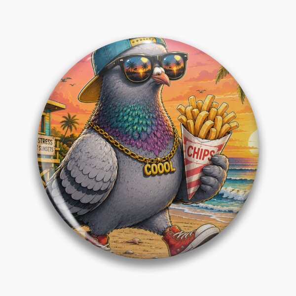 Item preview, City Bird Beach Mood Pigeon designed and sold by BagFactoryUK.