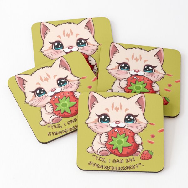 Item preview,  Yes I Can Eat Strawberries Cute Kawaii Kitten designed and sold by hoodiehood.